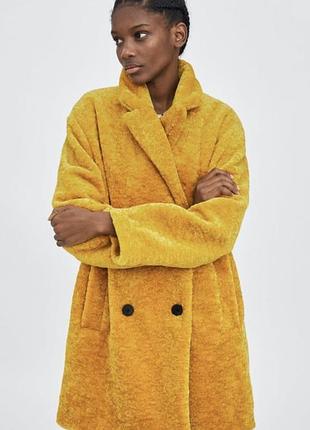 Шубка тедди искусственный мех zara