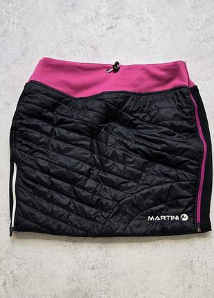 Спортивная юбка martini sportswear women m primaloft insulated skirt black pink ski touring