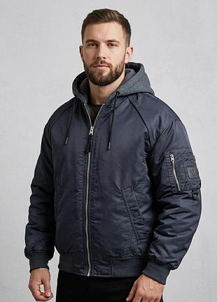 Мужская зимняя куртка bomber oversize kings wind 6011grey #7