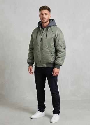 Мужская зимняя куртка bomber oversize kings wind 6011 olive