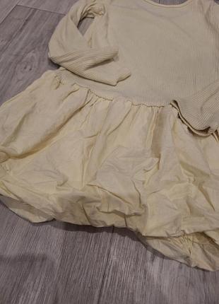Сукня для дівчинки h&m баллон в рубчик 2