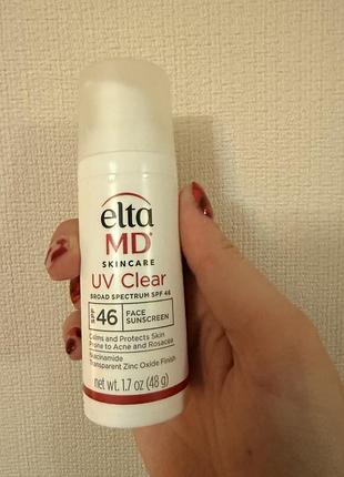Сонцезахисний крем elta md uv clear broad spectrum spf 46 для обличчя 48 г