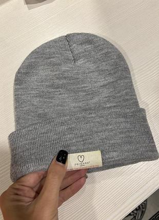 Нова сіра шапка біні primark