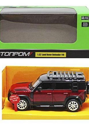 Машинка металлическая "land rover defender 110" из серии "автопром" (красная)