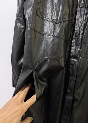 Кожаное платье легкий плащ zara 8
