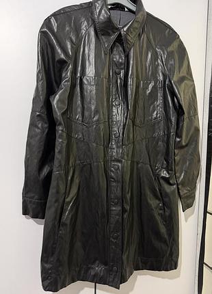 Кожаное платье легкий плащ zara 7