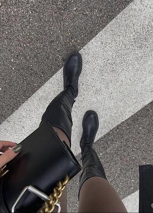 Ботфорти жіночі zara чорні