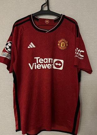 Футболка мужская adidas manchester united красная