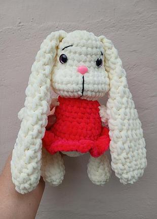 Мягкая игрушка зайчик из плюша