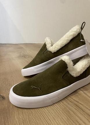 Сліпони жіночі puma зимові хакі