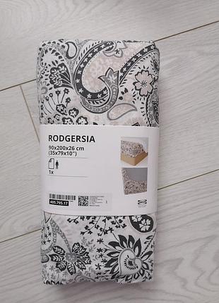 Новая простынь на резинке ikea rodgersia 90х200х26 хлопок икеа