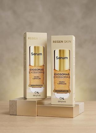 Антивозрастная восстанавливающая сыворотка для лица deliplus regen skin serum exosomas micro cápsulas. 30 мл.