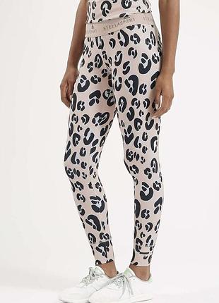 Лосины леггинсы женские с леопардовым принтом stella sport pink animal print leggings s adidas