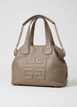 Сумка для женщин givenchy тауп/серый кожаная