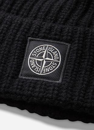 Шапка чоловіча stone island чорна 2