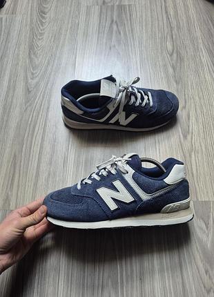 Повсякденні сині замшеві кросівки new balance