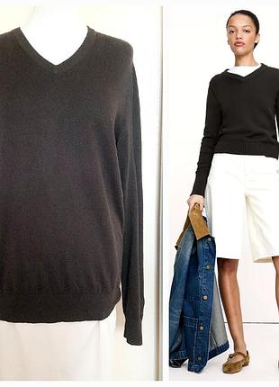 Banana republic 
l-xl 48-50 пуловер шоколадно - коричневого цвета с v-образным вырезом кофта джемпер