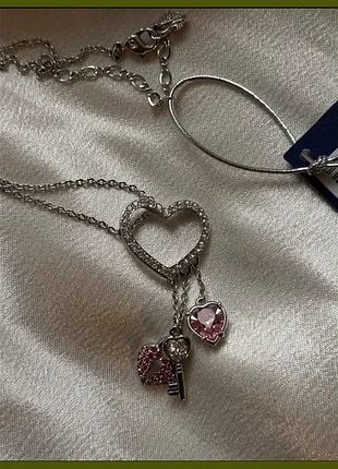 Романтичне кольє-краватка swarovski «ключ від серця»