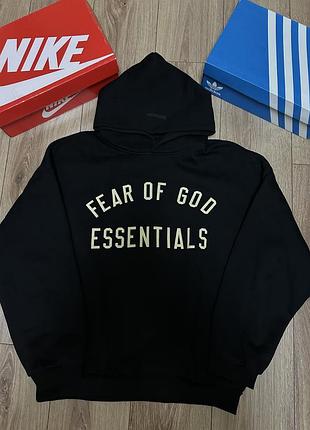 Худі чоловіче fear of god essentials чорне розмір l