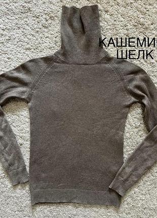 Гольф, свитер кашемировый  zara оригинал лимитированная коллекция брендовый свитерок, водолазка  -шелк, кашемир размер s,m