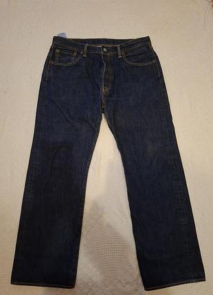 Мужские джинсы levi's, плотные, темно синие, на болтах