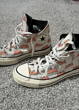 Кеди унисекс converse x batman chuck 70 hi бежевый