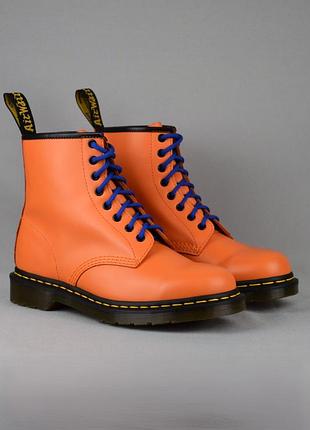 Черевики dr. martens 1460 smooth orange шкіряні помаранчеві взуття мартенси боти оригінал 42 р/27 см            solovair new rock buffalo timberland