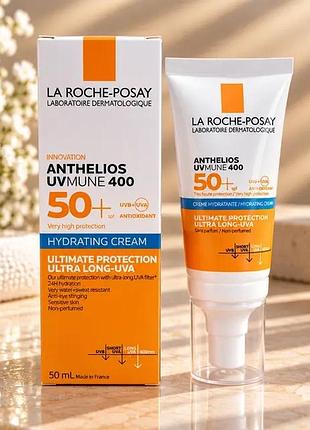 La roche-posay anthelios uvmune 400 spf 50+ 50 мл – зволожуючий сонцезахисний крем для сухої та чутливої шкіри без запаху