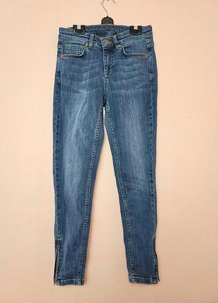 Женские джинсы скинни oasis sleek zip skinny u9 8 / eur 34 с молниями внизу