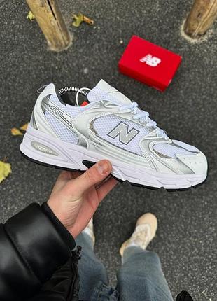 Зимові кросівки new balance 530 (білі), з хутром
