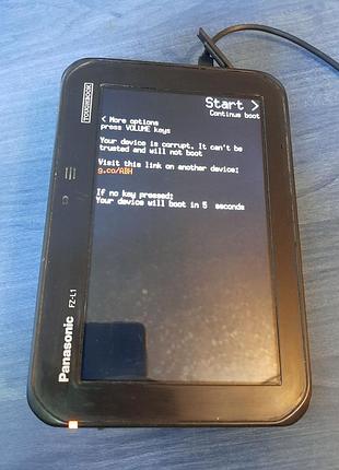 Захищений планшет panasonic toughbook fz-l1 з сканером штрихкодів, під відновлення/ремонт, або на запчастини