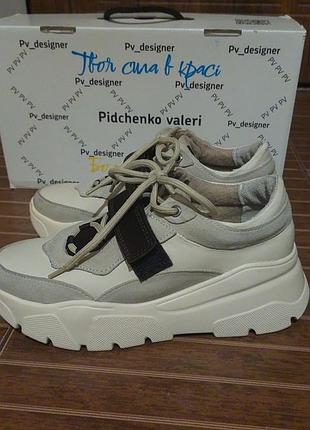 Кросівки жіночі pidchenko valeri на флісі, сірі, 37 розмір, довжина устілки 24 см