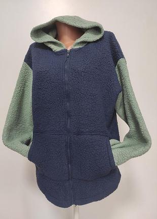 Теплая кофта флисовая на молнии xl/xxl ог 128-134 см
