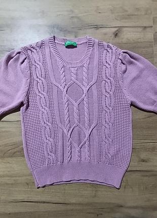 Нежный вязаный джемпер united colors of benetton с коротким рукавом.