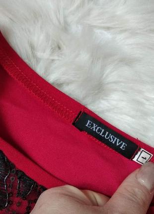 Нарядна Блузка exclusive жіноча червоно чорна2 фото