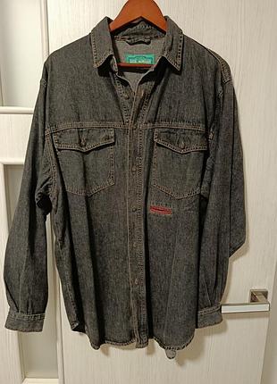 Джинсовая вареная рубашка для мужчины, размер 40-41/l, от jack morgan