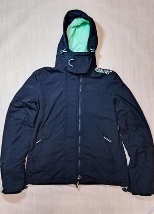 Куртка жіноча superdry чорна з капюшоном