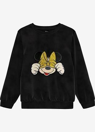 Кофта для дівчинки disney чорна з мінні маус 128 см