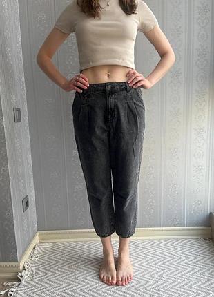 Жіночі джинси lc waikiki slouchy чорно-сірі, розмір 28/38