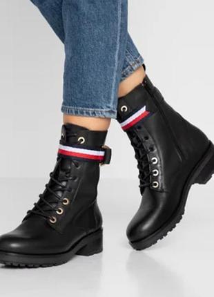 Новые чёрные ботинки натуральная кожа tommy hilfiger  37 р
