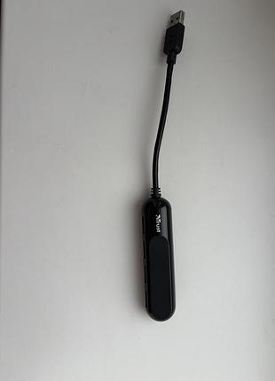 Usb-хаб trust на 4 порти, чорний usb