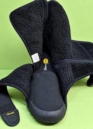 Ботинки чёрные furoshiki vibram с мехом средней высоты, размер 40-41