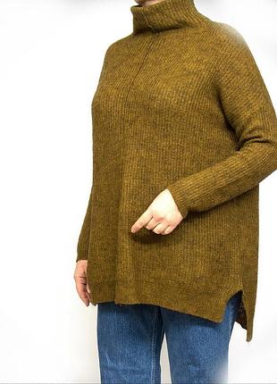 Свитер свободный с высоким воротом, new look, в составе шерсть, альпака.