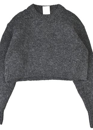 Новий сірий об'ємний светр h&m s 3