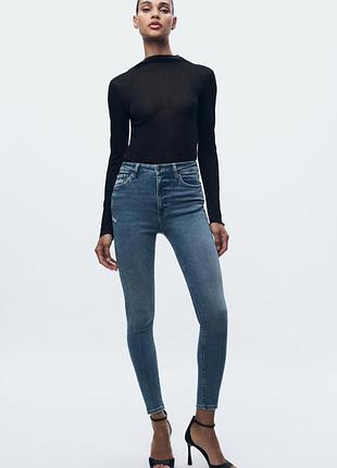 Джинсы скинни голубые 38 zara