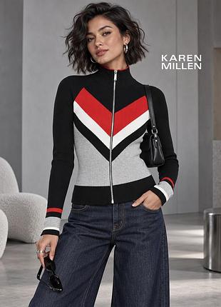 Оригинальный женский свитер на молнии karen millen s