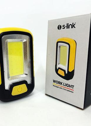 Мини-прожектор s-link sl-f673 (работает на батарейках) с магнитом, светодиодный фонарь для кемпинга