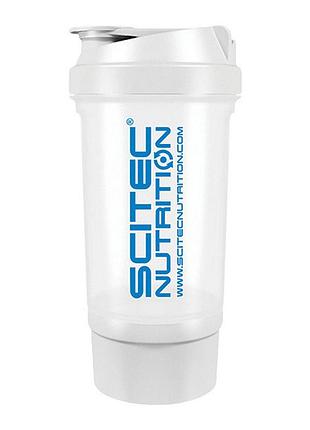 Шейкер для протеина с контейнером для порошка scitec nutrition shaker travel 500 мл