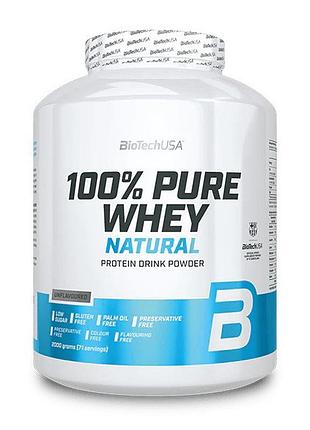 Сироватковий протеїн для росту м'язів і схуднення biotech 100% pure whey natural 2 кг