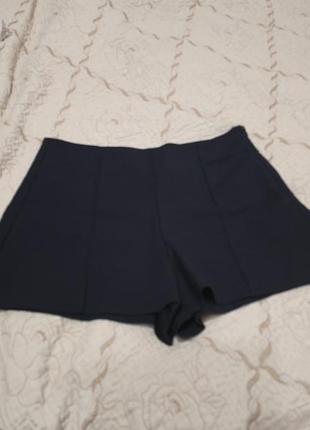 Классические черные шорты zara с высокой посадкой (размер m) костюмные шорты